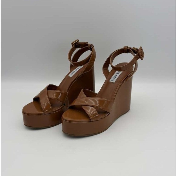 Steve Madden Shoes - Steve Madden Pinnacle Sandals – Camel Patent – Size 7.5 – Brand New